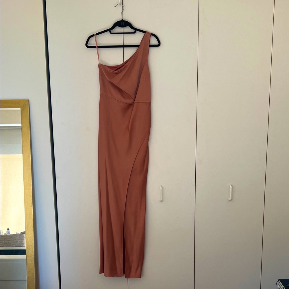 BHLDN Scottie 1-Shoulder, Side Slit Dress